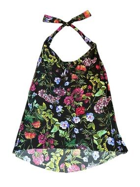 Magicsuit Sophie Tankini Top Sz 16 Halter Slimming Modern Romance Print Floral